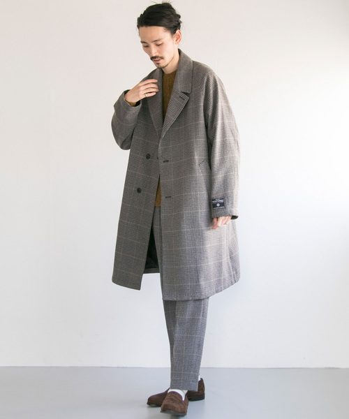 URBAN RESEARCH(アーバンリサーチ)の「TECH TWEED OVER COAT(その他アウター・メンズ・チェック/ブラウン/ブラック・MEDIUM/LARGE)」の15枚目の写真