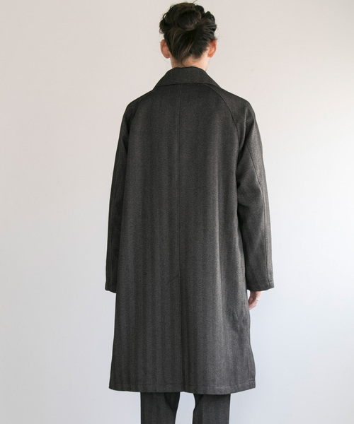 URBAN RESEARCH(アーバンリサーチ)の「TECH TWEED OVER COAT(その他アウター・メンズ・チェック/ブラウン/ブラック・MEDIUM/LARGE)」の13枚目の写真