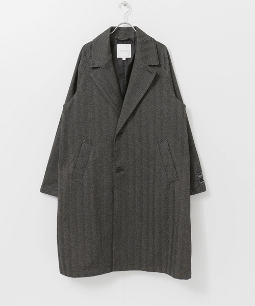 URBAN RESEARCH(アーバンリサーチ)の「TECH TWEED OVER COAT(その他アウター・メンズ・チェック/ブラウン/ブラック・MEDIUM/LARGE)」の19枚目の写真