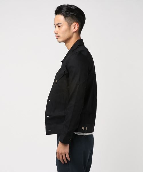 BEN DAVIS BLACKOUT COLLECTION(ベンデイビスブラックアウトコレクション)の「JEAN JACKET(デニムジャケット・メンズ・ブラック/ホワイト・SMALL/MEDIUM/LARGE)」の3枚目の写真