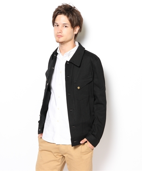 BEN DAVIS BLACKOUT COLLECTION(ベンデイビスブラックアウトコレクション)の「JEAN JACKET(デニムジャケット・メンズ・ブラック/ホワイト・SMALL/MEDIUM/LARGE)」の6枚目の写真