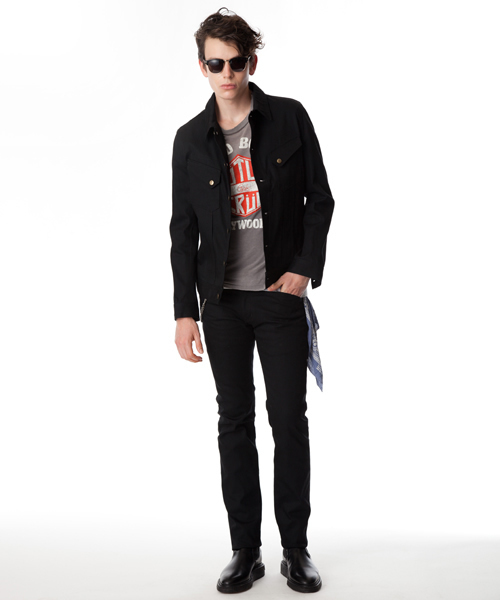 BEN DAVIS BLACKOUT COLLECTION(ベンデイビスブラックアウトコレクション)の「JEAN JACKET(デニムジャケット・メンズ・ブラック/ホワイト・SMALL/MEDIUM/LARGE)」の12枚目の写真