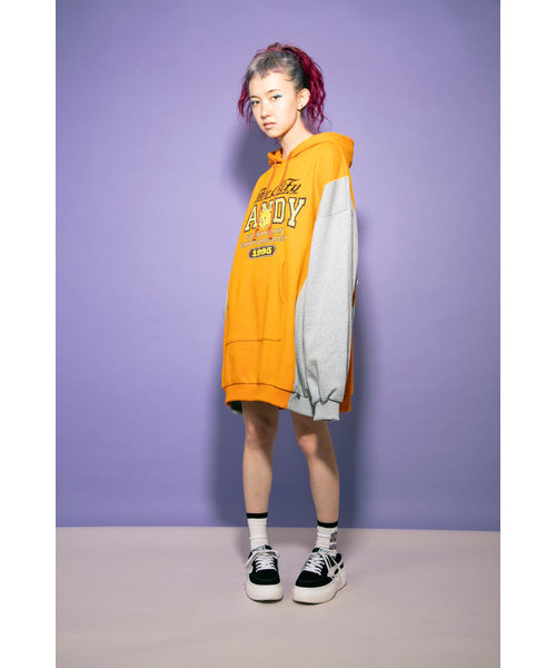 Candy Stripper（キャンディストリッパー）の「GLUMPY BEAR SWITCHED ワンピース（ワンピース・レディース・ブラック/ヘザーグレー/ボルドー・2）」の2枚目の写真