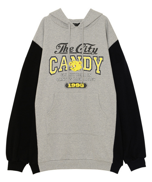 Candy Stripper（キャンディストリッパー）の「GLUMPY BEAR SWITCHED ワンピース（ワンピース・レディース・ブラック/ヘザーグレー/ボルドー・2）」の4枚目の写真