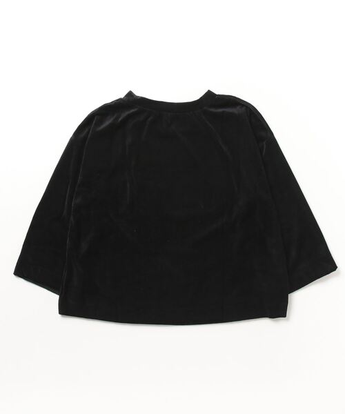 STYLEBLOCK（スタイルブロック）の「ベロア五分袖カットソー（Tシャツ/カットソー・レディース・ブラック/ブラウン/バーガンディー/アッシュグレー・M）」の6枚目の写真