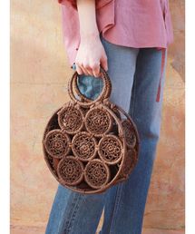 Ungrid | サークルモチーフコンビバッグ(ハンドバッグ)