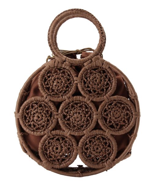 Ungrid（アングリッド）の「サークルモチーフコンビバッグ（ハンドバッグ・レディース・ブラウン/ベージュ・FREE）」の4枚目の写真