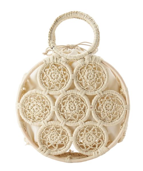 Ungrid（アングリッド）の「サークルモチーフコンビバッグ（ハンドバッグ・レディース・ブラウン/ベージュ・FREE）」の9枚目の写真