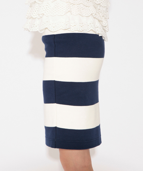 Ray BEAMS(レイビームス)の「Ray BEAMS / ワイドボーダー タイトスカート(スカート・レディース・ブルー系その他/ブルー・0/1)」の3枚目の写真