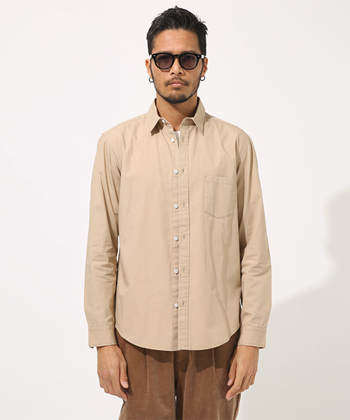 AZUL by moussy（アズールバイマウジー）の「COTTON DUNP BASIC SHIRT/コットンダンプベーシックシャツ（シャツ/ブラウス・メンズ・ホワイト/ベージュ/ネイビー/ピンク/ブラック系その他・SMALL/MEDIUM/LARGE/X-LARGE）」の18枚目の写真