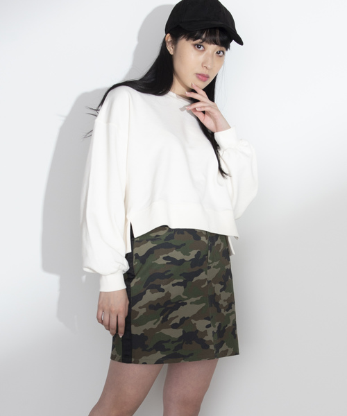 WEGO（ウィゴー）の「WEGO/カットリブショートスウェット（スウェット・レディース・ベージュ/オフホワイト/ピンク/ライトパープル・FREE）」の12枚目の写真