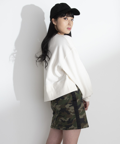 WEGO（ウィゴー）の「WEGO/カットリブショートスウェット（スウェット・レディース・ベージュ/オフホワイト/ピンク/ライトパープル・FREE）」の9枚目の写真