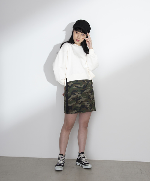 WEGO（ウィゴー）の「WEGO/カットリブショートスウェット（スウェット・レディース・ベージュ/オフホワイト/ピンク/ライトパープル・FREE）」の17枚目の写真