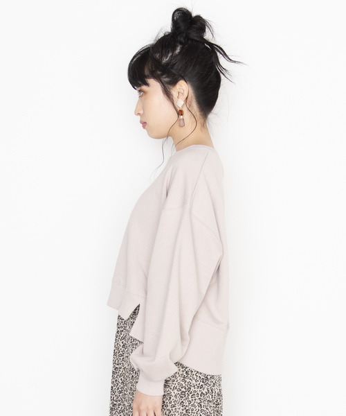 WEGO（ウィゴー）の「WEGO/カットリブショートスウェット（スウェット・レディース・ベージュ/オフホワイト/ピンク/ライトパープル・FREE）」の20枚目の写真