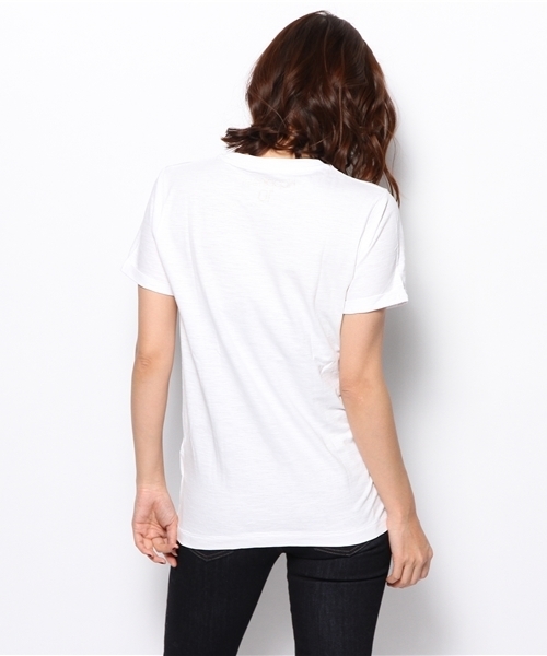 PLST（プラステ）の「Happiness is a 10＄ tee カットソー（Tシャツ/カットソー・レディース・ホワイト・SMALL）」の4枚目の写真