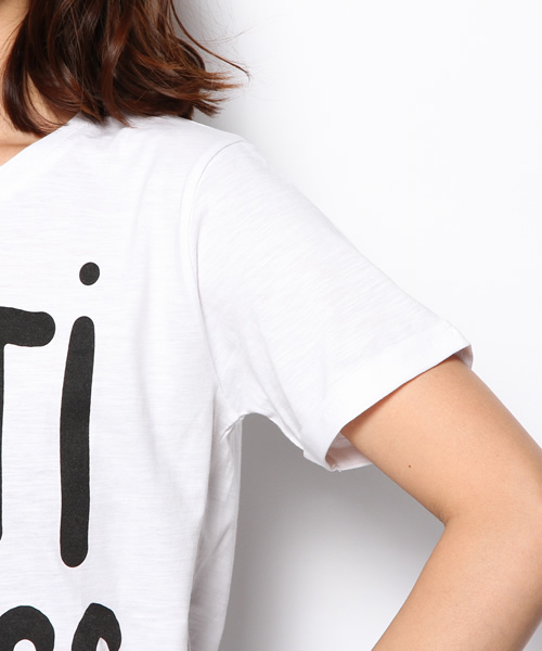PLST（プラステ）の「Happiness is a 10＄ tee カットソー（Tシャツ/カットソー・レディース・ホワイト・SMALL）」の6枚目の写真