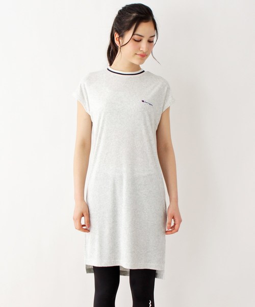Champion(チャンピオン)の「【WEB限定】Champion パイル地ワンピース(ワンピース・レディース・オレンジ系その他5/ライトグレー系7/ネイビー系5・02/03)」の4枚目の写真