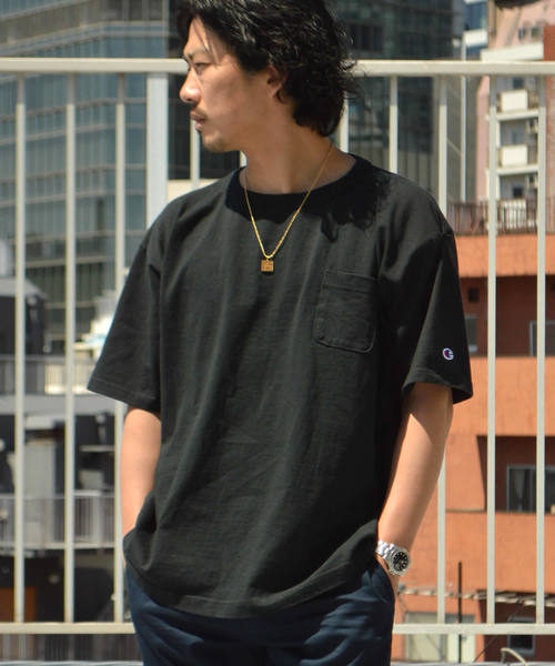 Champion（チャンピオン）の「Champion / チャンピオン T1011 US POCKET T-SHIRT（Tシャツ/カットソー・メンズ・ピンク/ブラック/ホワイト/ネイビー/グレー/ライトイエロー・M/L/XL）」の3枚目の写真