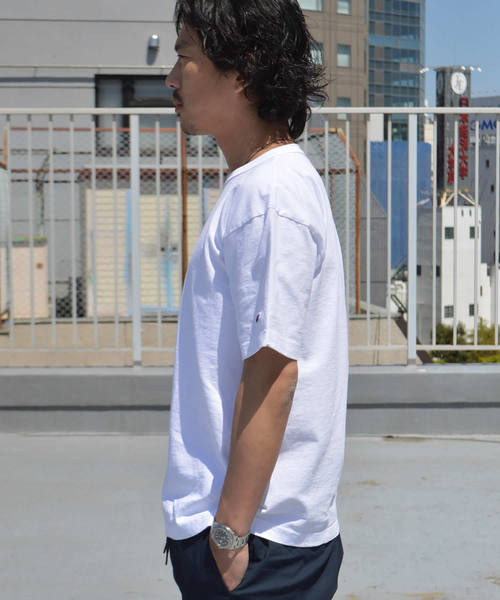 Champion（チャンピオン）の「Champion / チャンピオン T1011 US POCKET T-SHIRT（Tシャツ/カットソー・メンズ・ピンク/ブラック/ホワイト/ネイビー/グレー/ライトイエロー・M/L/XL）」の19枚目の写真