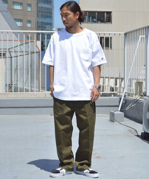 Champion（チャンピオン）の「Champion / チャンピオン T1011 US POCKET T-SHIRT（Tシャツ/カットソー・メンズ・ピンク/ブラック/ホワイト/ネイビー/グレー/ライトイエロー・M/L/XL）」の16枚目の写真