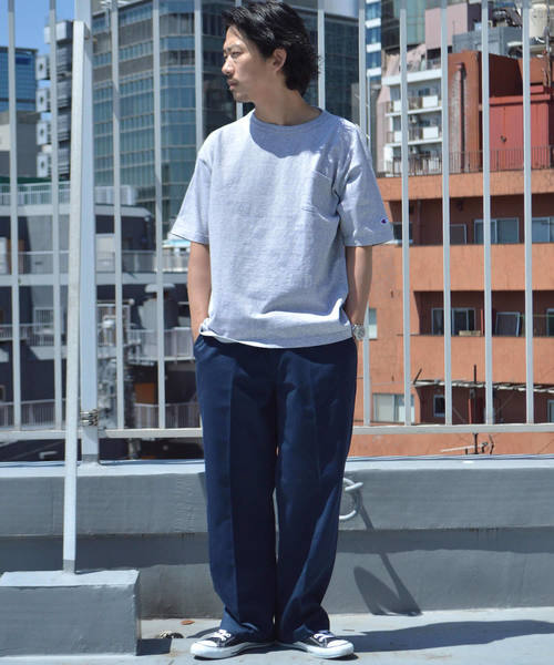 Champion（チャンピオン）の「Champion / チャンピオン T1011 US POCKET T-SHIRT（Tシャツ/カットソー・メンズ・ピンク/ブラック/ホワイト/ネイビー/グレー/ライトイエロー・M/L/XL）」の10枚目の写真