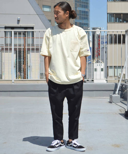 Champion（チャンピオン）の「Champion / チャンピオン T1011 US POCKET T-SHIRT（Tシャツ/カットソー・メンズ・ピンク/ブラック/ホワイト/ネイビー/グレー/ライトイエロー・M/L/XL）」の22枚目の写真