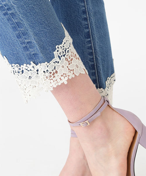 JILL STUART（ジルスチュアート）の「◆《JILL JEAN》レーシーデニムパンツ（その他パンツ・レディース・ネイビー/ブルー・2/0/4）」の7枚目の写真