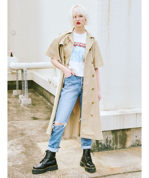 jouetie（ジュエティ）の「プリーツトレンチワンピース（ワンピース・レディース・ベージュ/グリーン/その他1・MEDIUM）」の6枚目の写真