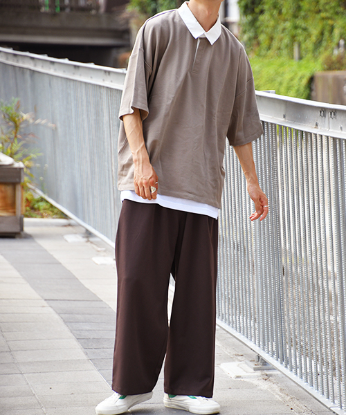 kutir（クティール）の「ビッグシルエットラガーシャツ（Tシャツ/カットソー・メンズ・ライトブルー/ベージュ/レッド系その他・MEDIUM/LARGE）」の4枚目の写真