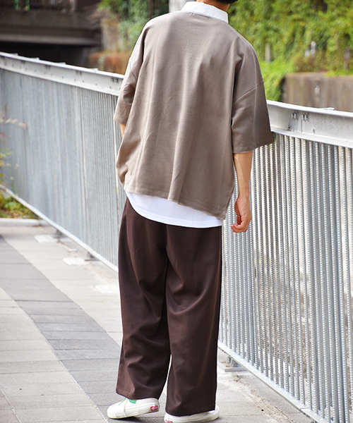 kutir（クティール）の「ビッグシルエットラガーシャツ（Tシャツ/カットソー・メンズ・ライトブルー/ベージュ/レッド系その他・MEDIUM/LARGE）」の6枚目の写真