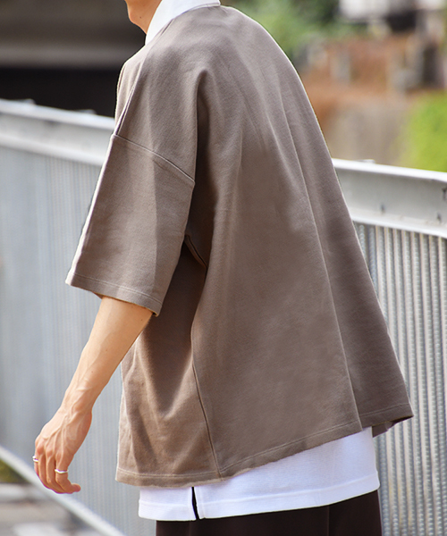 kutir（クティール）の「ビッグシルエットラガーシャツ（Tシャツ/カットソー・メンズ・ライトブルー/ベージュ/レッド系その他・MEDIUM/LARGE）」の8枚目の写真