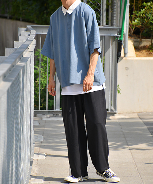 kutir（クティール）の「ビッグシルエットラガーシャツ（Tシャツ/カットソー・メンズ・ライトブルー/ベージュ/レッド系その他・MEDIUM/LARGE）」の10枚目の写真