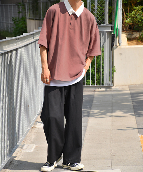 kutir（クティール）の「ビッグシルエットラガーシャツ（Tシャツ/カットソー・メンズ・ライトブルー/ベージュ/レッド系その他・MEDIUM/LARGE）」の16枚目の写真