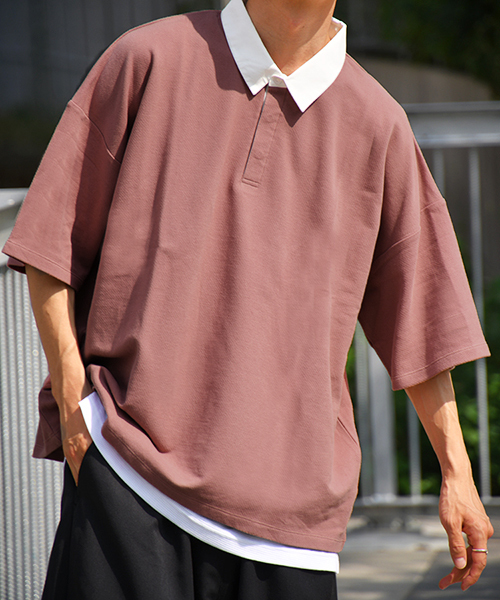 kutir（クティール）の「ビッグシルエットラガーシャツ（Tシャツ/カットソー・メンズ・ライトブルー/ベージュ/レッド系その他・MEDIUM/LARGE）」の19枚目の写真