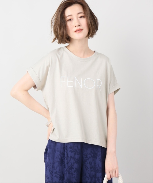 JOINT WORKS(ジョイントワークス)の「《追加》 FENOR ロゴT-シャツ(Tシャツ/カットソー・レディース・ホワイト/ブラウン/ベージュ・FREE)」の3枚目の写真