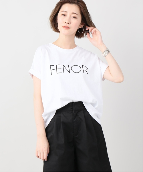 JOINT WORKS(ジョイントワークス)の「《追加》 FENOR ロゴT-シャツ(Tシャツ/カットソー・レディース・ホワイト/ブラウン/ベージュ・FREE)」の1枚目の写真