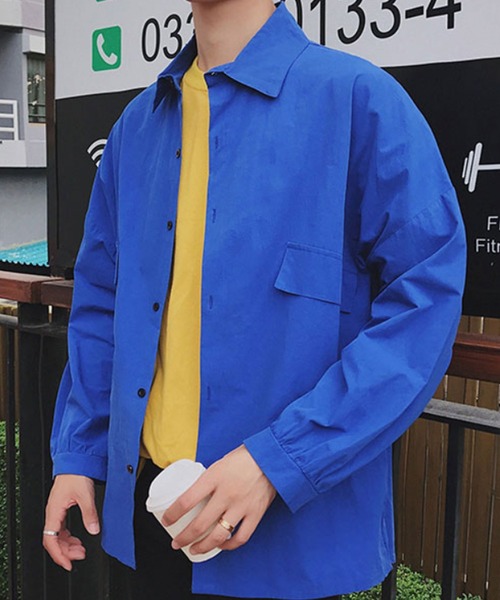 MGV(エムジーヴィー)の「ビッグシルエットドロップショルダーオーバーサイズシャツ(シャツ/ブラウス・メンズ・ホワイト/ブラック/ベージュ/カーキ/ブルー・MEDIUM/LARGE/X-LARGE)」の10枚目の写真