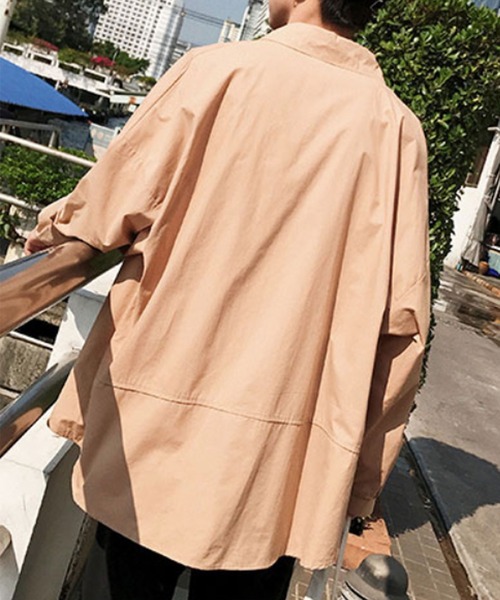 MGV(エムジーヴィー)の「ビッグシルエットドロップショルダーオーバーサイズシャツ(シャツ/ブラウス・メンズ・ホワイト/ブラック/ベージュ/カーキ/ブルー・MEDIUM/LARGE/X-LARGE)」の6枚目の写真