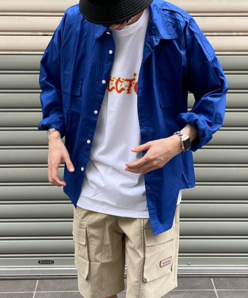 MGV(エムジーヴィー)の「ビッグシルエットドロップショルダーオーバーサイズシャツ(シャツ/ブラウス・メンズ・ホワイト/ブラック/ベージュ/カーキ/ブルー・MEDIUM/LARGE/X-LARGE)」の16枚目の写真