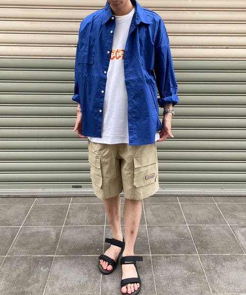 MGV(エムジーヴィー)の「ビッグシルエットドロップショルダーオーバーサイズシャツ(シャツ/ブラウス・メンズ・ホワイト/ブラック/ベージュ/カーキ/ブルー・MEDIUM/LARGE/X-LARGE)」の15枚目の写真