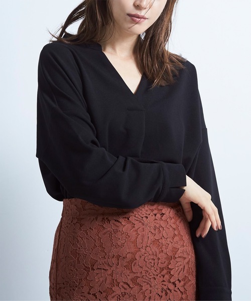 UR'S(ユアーズ)の「フロントタックスキッパーブラウス(シャツ/ブラウス・レディース・ホワイト/グレイッシュベージュ/ピンク/ブラック・S/M)」の22枚目の写真