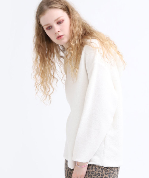 RNA（アールエヌエー）の「M1293 ループフェイスフーディー（パーカー・レディース・ブラック/オフホワイト/ベージュ・MEDIUM）」の6枚目の写真