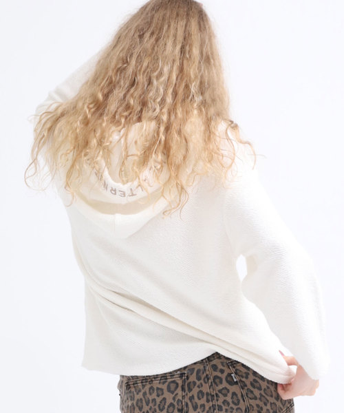 RNA（アールエヌエー）の「M1293 ループフェイスフーディー（パーカー・レディース・ブラック/オフホワイト/ベージュ・MEDIUM）」の7枚目の写真