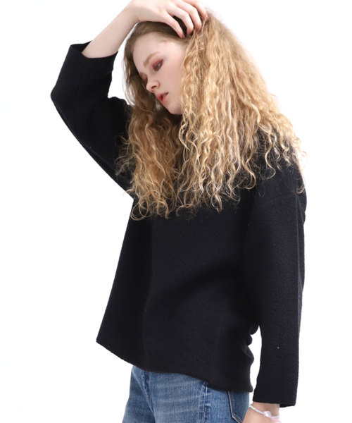 RNA（アールエヌエー）の「M1293 ループフェイスフーディー（パーカー・レディース・ブラック/オフホワイト/ベージュ・MEDIUM）」の8枚目の写真