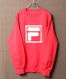 【FILA フィラ】レディースビッグロゴスウェット / トレーナー ドロップショルダー ロゴ ビックシルエット スポーティーカジュアル / ワンマイルウェア / ルームウェア