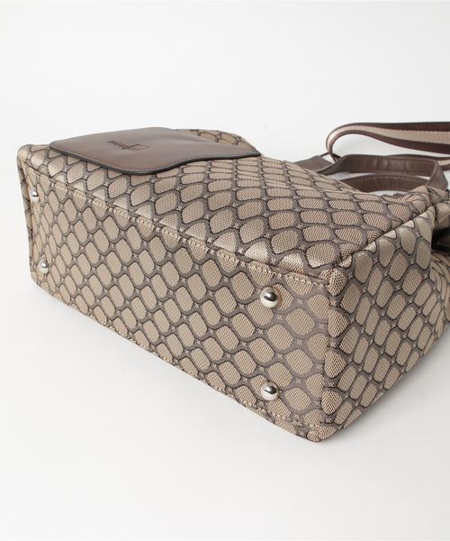 INGRESSO(イングレッソ)の「【 INGRESSO / イングレッソ 】 ジャガード 2way トート バッグ / B5サイズ(ショルダーバッグ・レディース・グリーン/ブラック/ブラウン・FREE)」の5枚目の写真