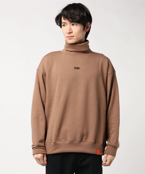 TonyTaizsun（トニータイズサン）の「TONY TaizSun TURTLENECK PULLOVER (トニータイズサン 別注タートルネックプルオーバー)(2colors)(Unisex)(タートルネック)（スウェット・メンズ・ブラック/ブラウン・L/M）」の12枚目の写真