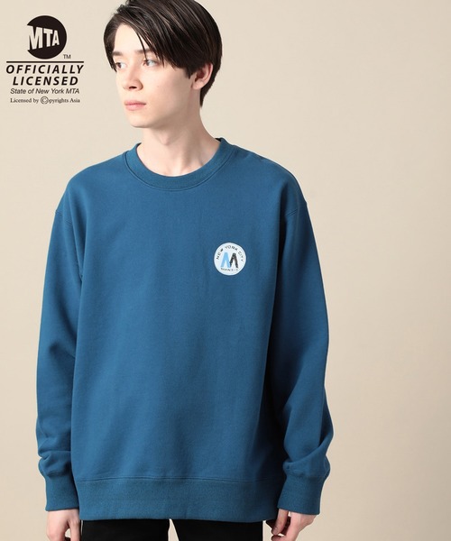JUNRED（ジュンレッド）の「MTAコラボスウェットクルー（スウェット・メンズ・ブルー/ホワイト・LL/M/L）」の2枚目の写真