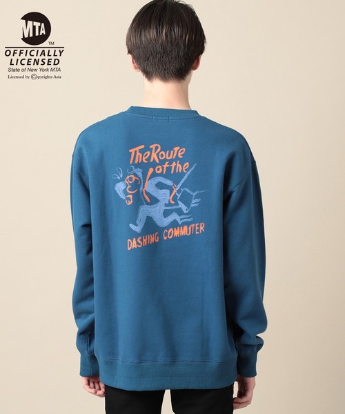 JUNRED（ジュンレッド）の「MTAコラボスウェットクルー（スウェット・メンズ・ブルー/ホワイト・LL/M/L）」の5枚目の写真