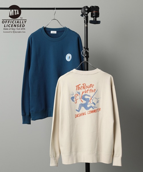 JUNRED（ジュンレッド）の「MTAコラボスウェットクルー（スウェット・メンズ・ブルー/ホワイト・LL/M/L）」の3枚目の写真